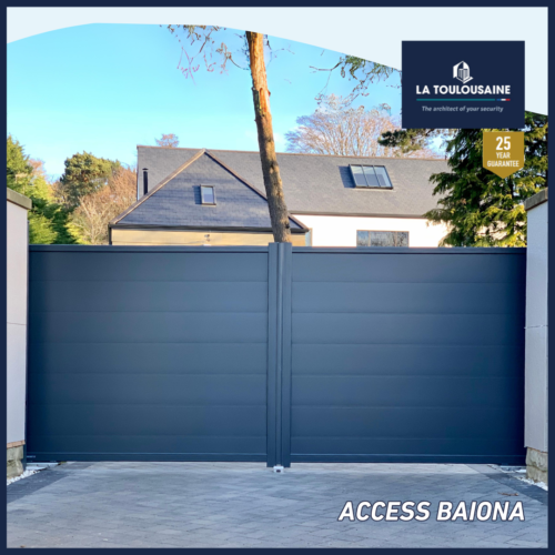 Baiona Aluminium - 2 leaf Swing gate - Anthracite Grey - 3.75m x 1.8m