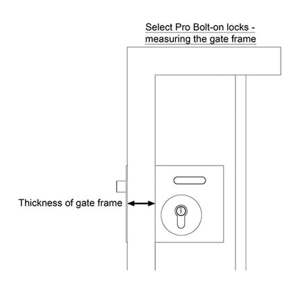 bolt-on deadlock - no handle 10-30 mm gates - ASD Trade Direct