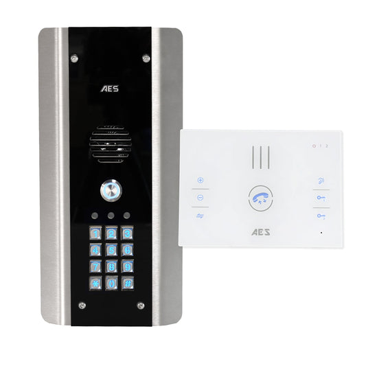 AES: Wired Audio in Architectural Black Keypad with Handest - ASD Trade Direct