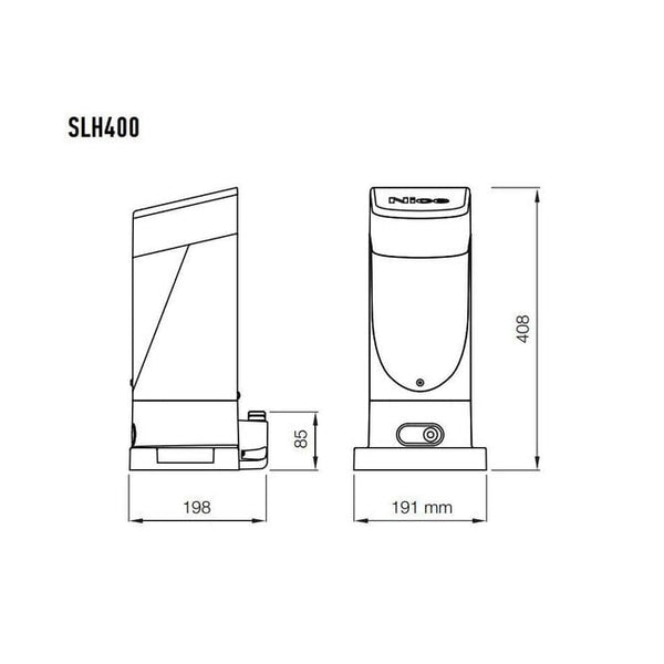 Nice SLH400: 24V Irreversible with built-in control unit and absolute encoder with Built-in LED light - ASD Trade Direct